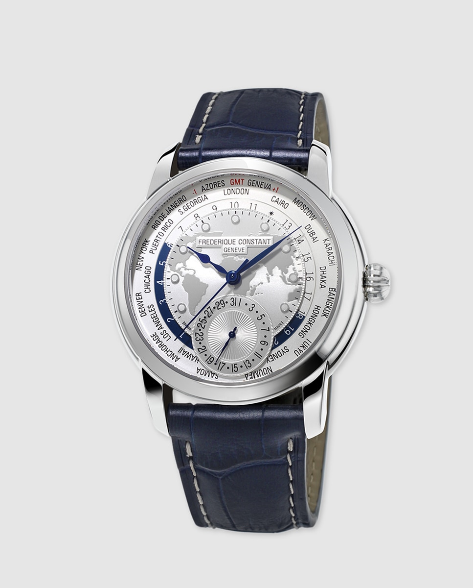 Imagem 0 de Relógio Frederique Constant World Timer Automático em Pele