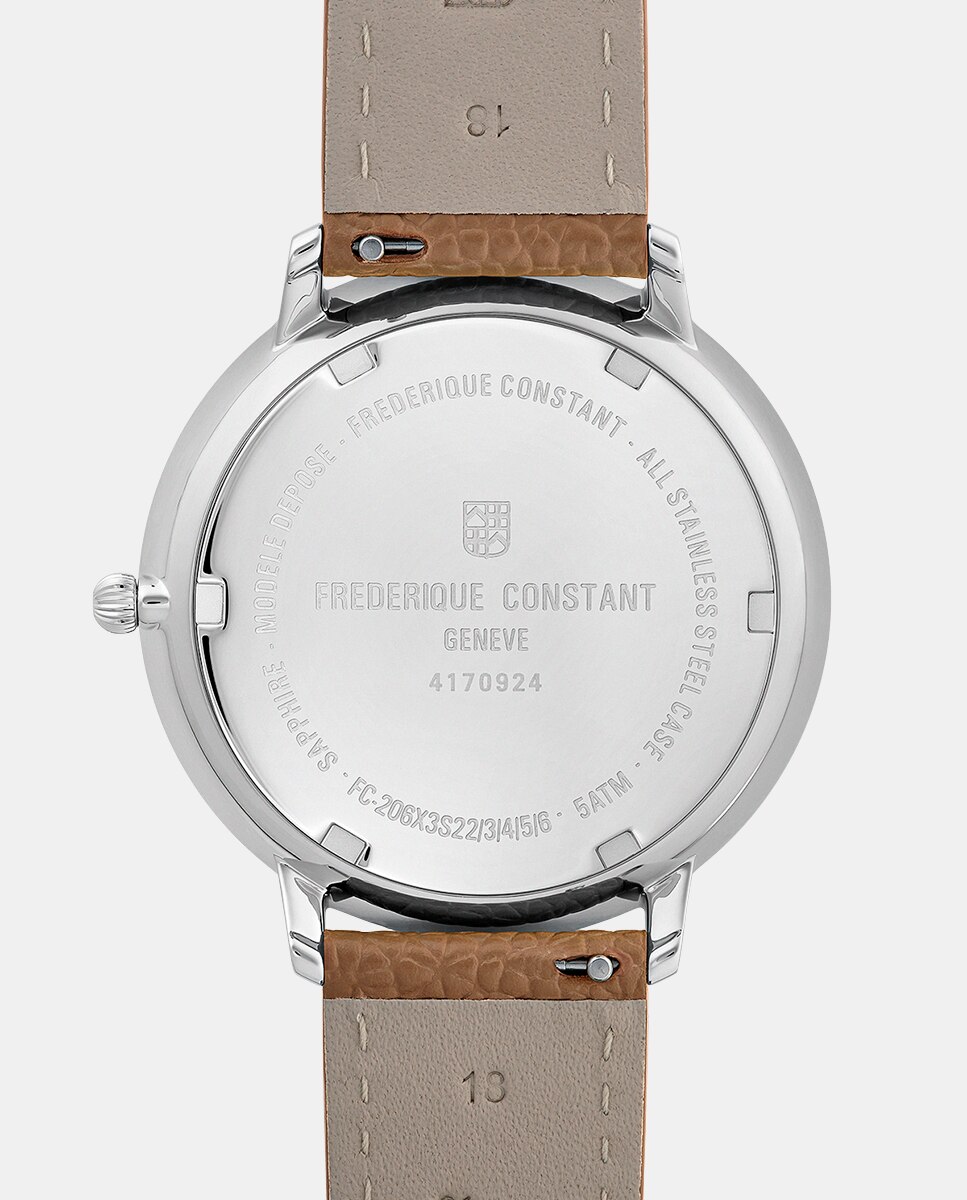 Relógio Unissexo Classics Moonphase FC-206RN3S6 em Pele - Castanho Castanho-3