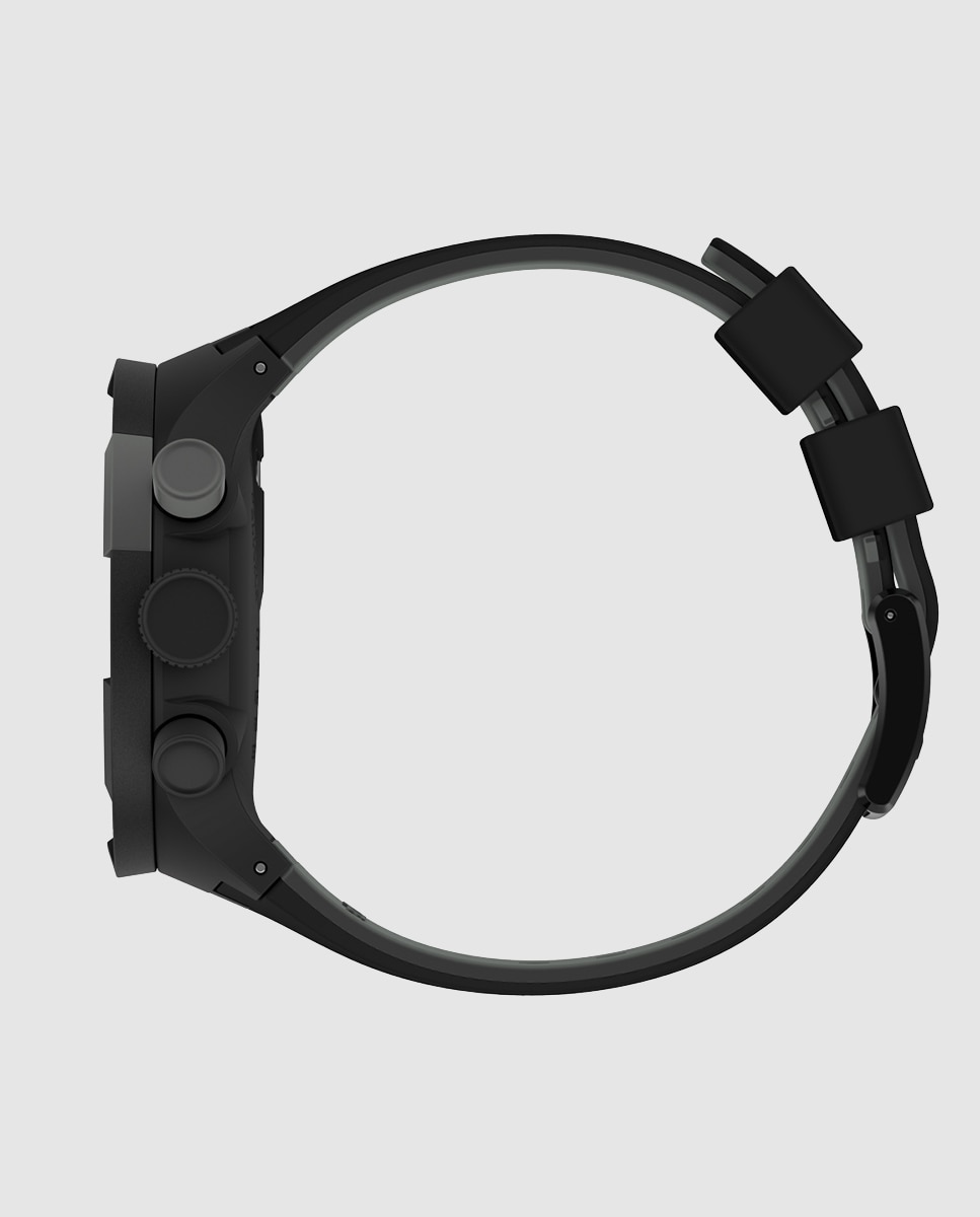 Relógio Big Bold Chrono SB02B400 de silicone preto Preto-4