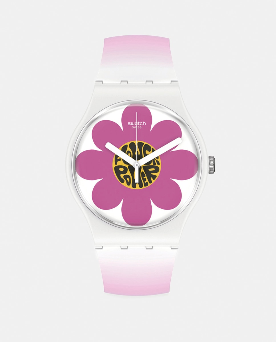 Relógio Bioceramic Flower SO32M104 Bio de Silicone - Rosa Rosa-1