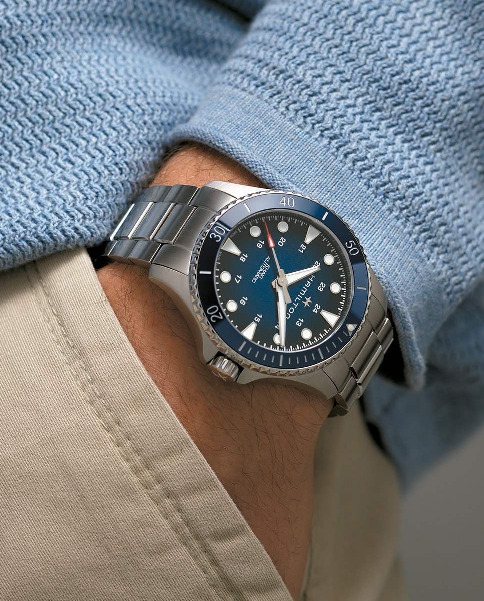 Relógio Khaki Navy H82505140 Automático de Aço Prata-2