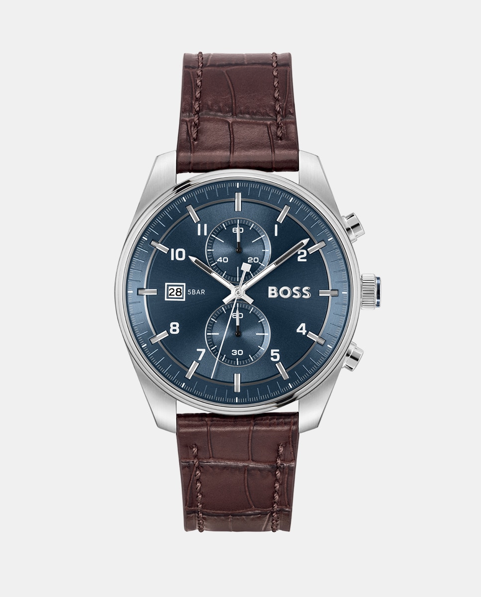 Relógio Skytraveller 1514194 Cronógrafo em Pele - Castanho Castanho-1