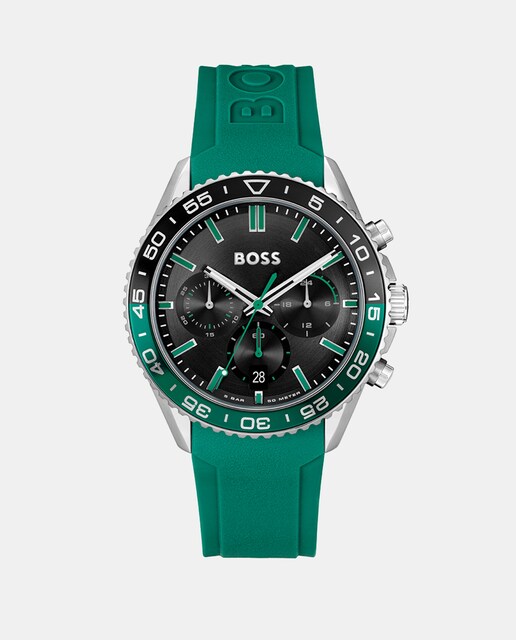 Reloj de hombre Runner Chrono 1514246 de silicona verde
