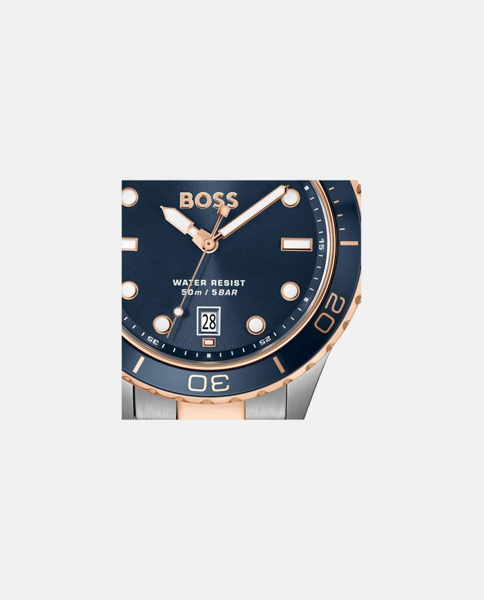 Reloj de hombre TROPER SPORT 1514296 de caucho oro rosa - Boss - Azul Azul-2