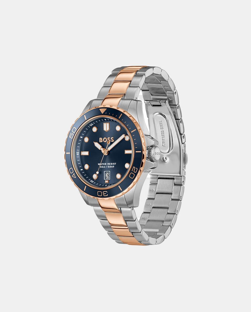 Reloj de hombre TROPER SPORT 1514296 de caucho oro rosa - Boss - Azul Azul-3