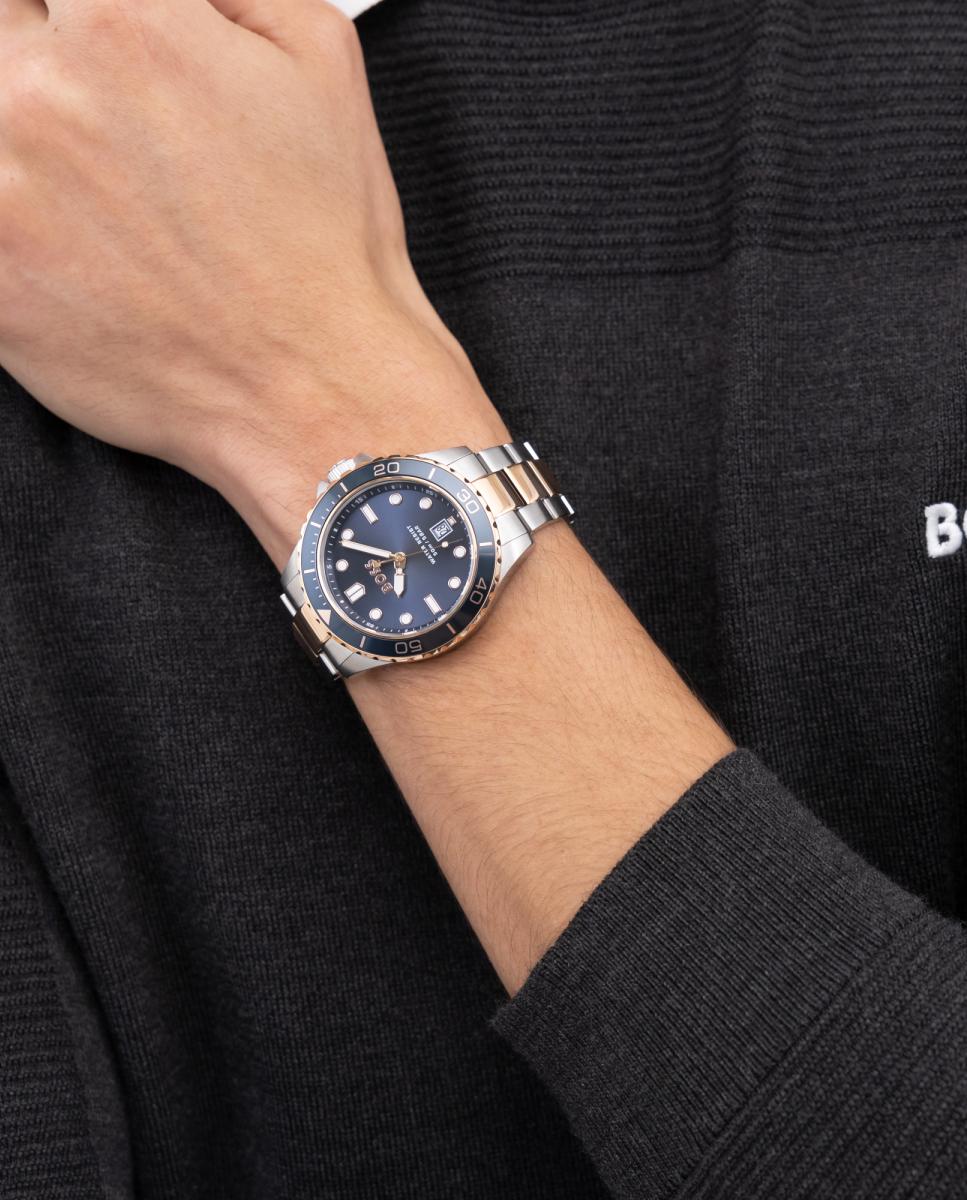 Reloj de hombre TROPER SPORT 1514296 de caucho oro rosa - Boss - Azul Azul-5