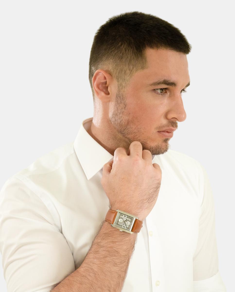 Reloj de hombre Pinciple Dress1514316 multifunción de piel - Boss - Blanco Blanco-4