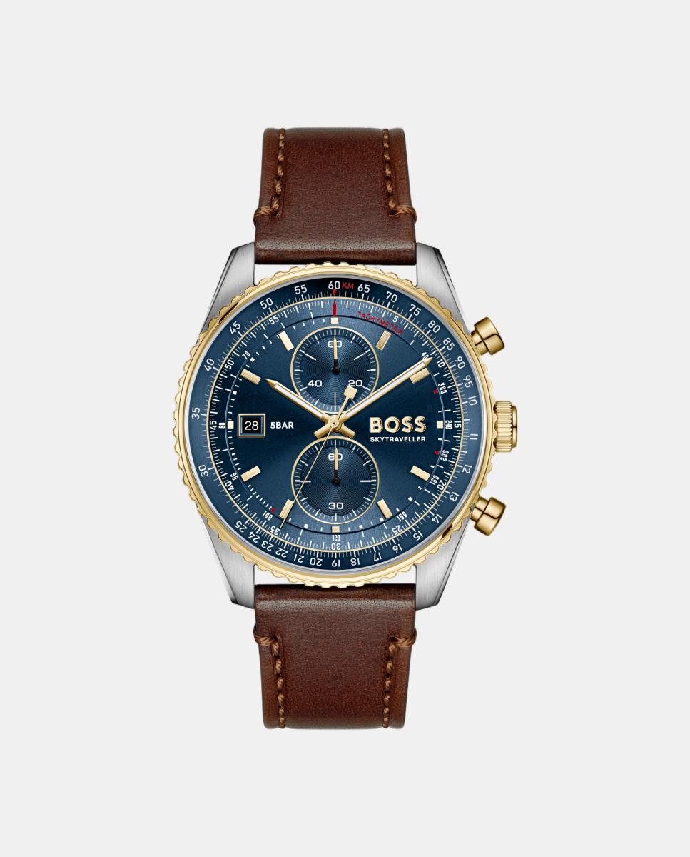 Imagem 0 de Relógio Skytraveller Pro1514346 cronógrafo com bracelete em pele