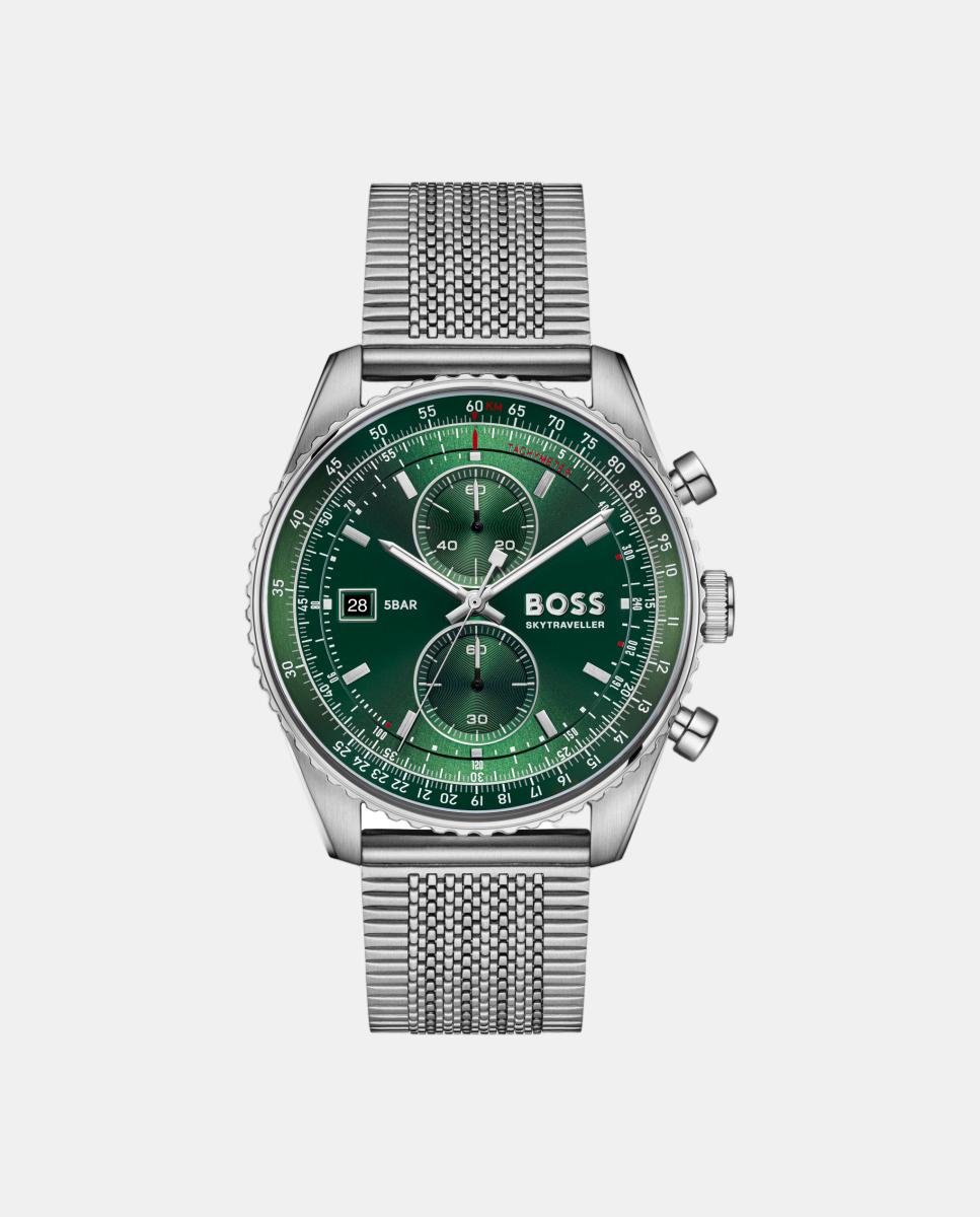 Imagem 0 de Relógio Skytraveller 1514347 cronógrafo com bracelete em aço Verde