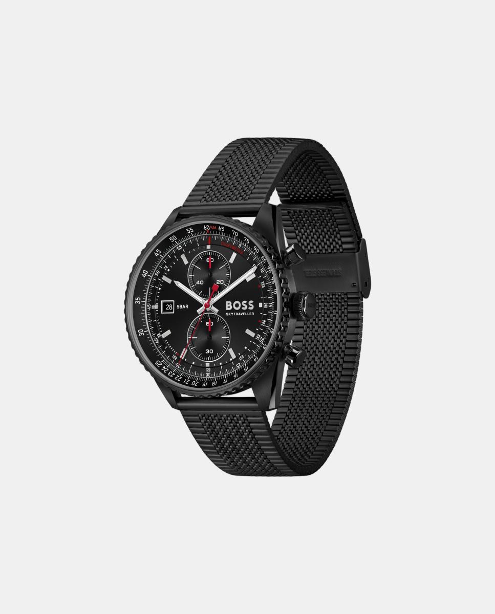 Relógio Skytraveller 1514348, cronógrafo em aço Preto Preto-2