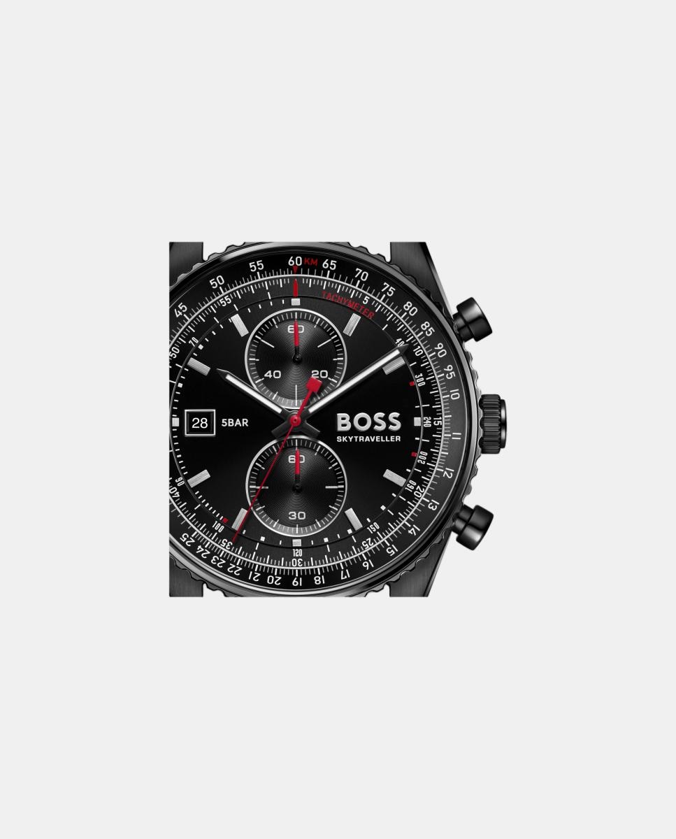 Relógio Skytraveller 1514348, cronógrafo em aço Preto Preto-3
