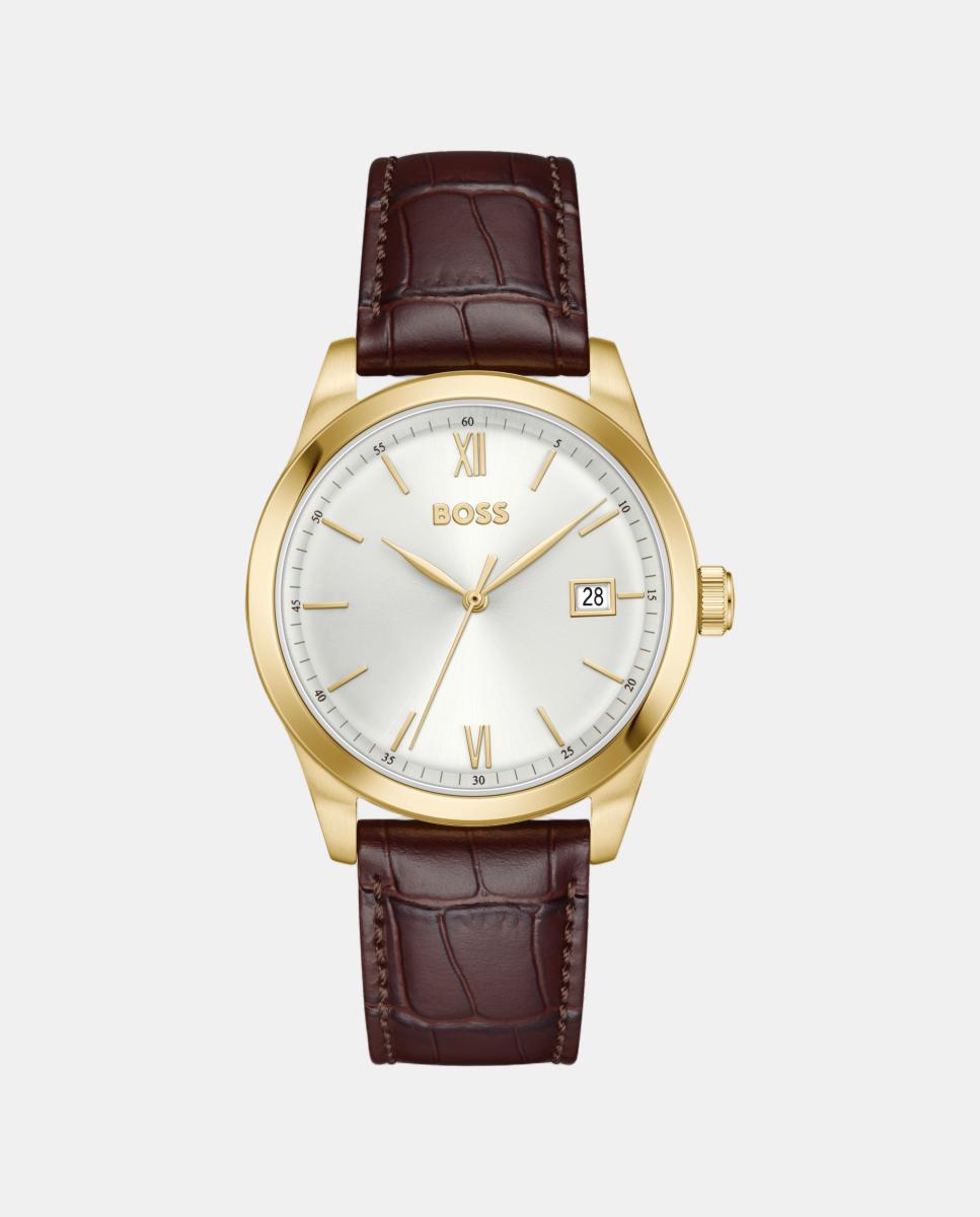 Reloj de hombre Langford 1514357 de piel marrón - Boss - Blanco Blanco-1