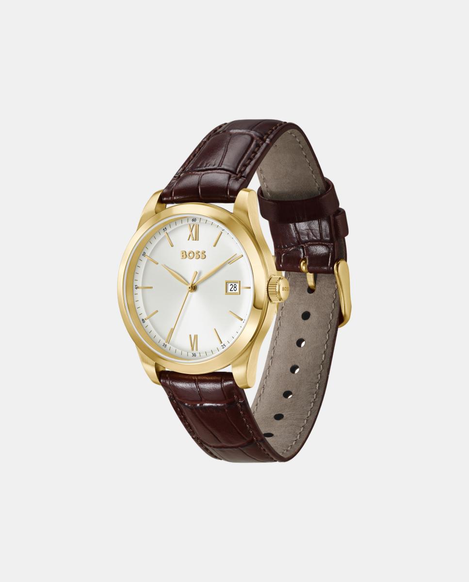 Reloj de hombre Langford 1514357 de piel marrón - Boss - Blanco Blanco-2