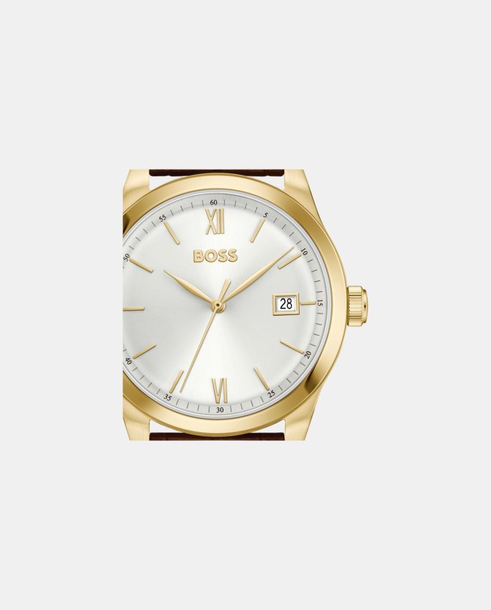 Reloj de hombre Langford 1514357 de piel marrón - Boss - Blanco Blanco-3