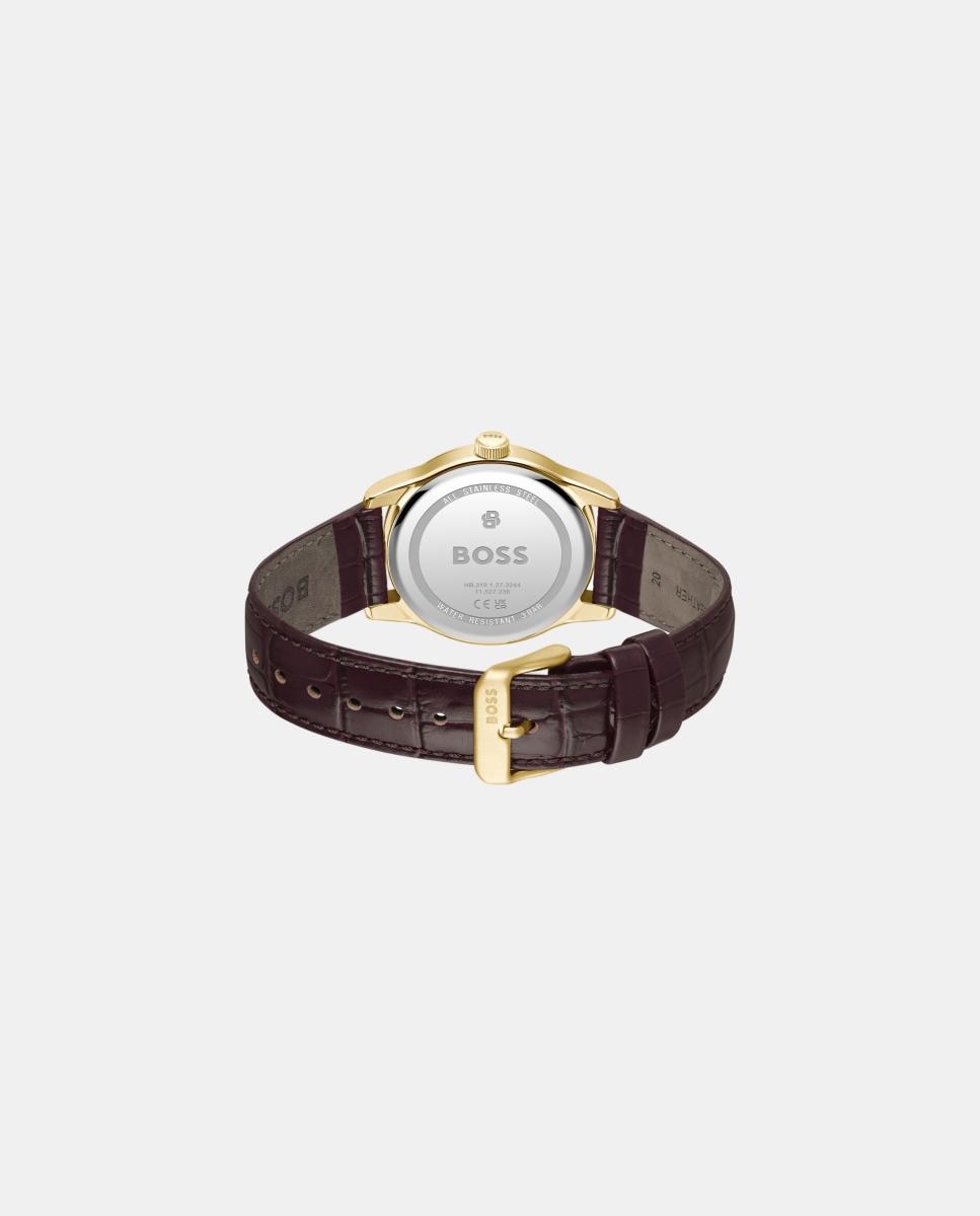 Reloj de hombre Langford 1514357 de piel marrón - Boss - Blanco Blanco-4