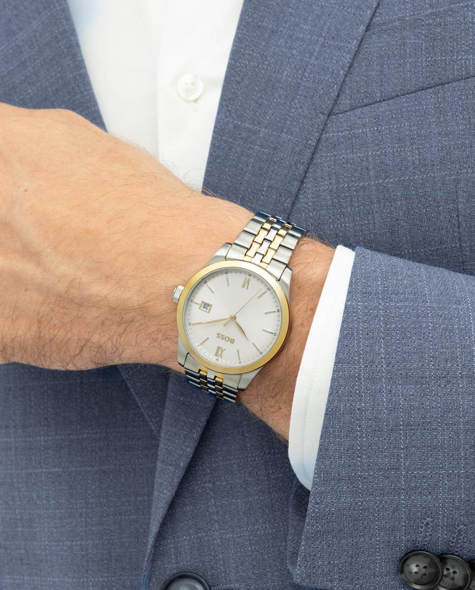 Reloj de hombre Langford 1514358 de acero dorado - Boss - Blanco Blanco-5
