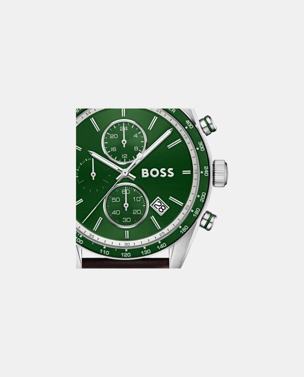 Reloj de hombre Grand Prix Vitesse 1514342 cronógrafo de piel - Boss - Verde Verde-3