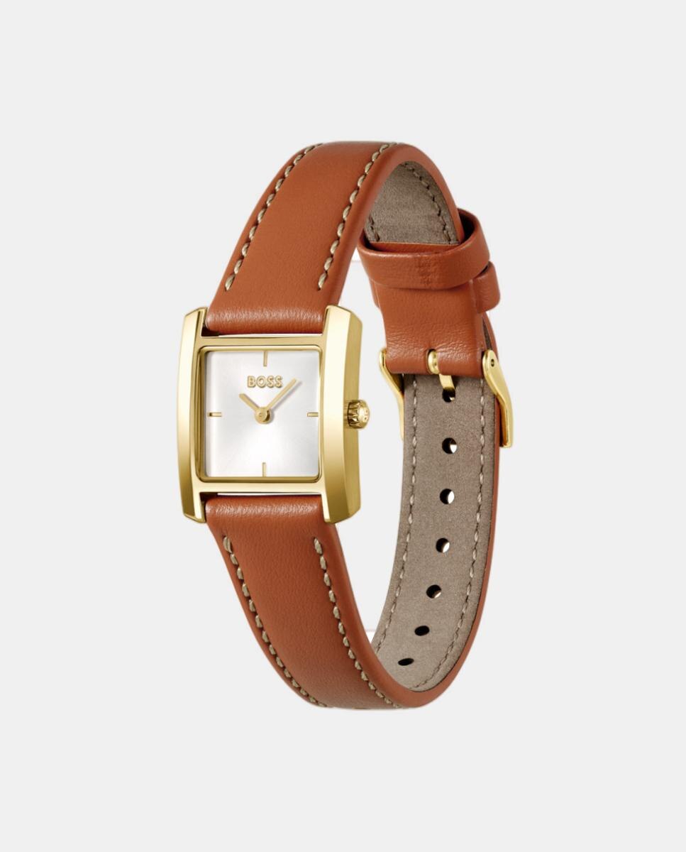 Reloj de mujer Lucy Scala 1502846 de piel marrón - Boss - Blanco Blanco-2