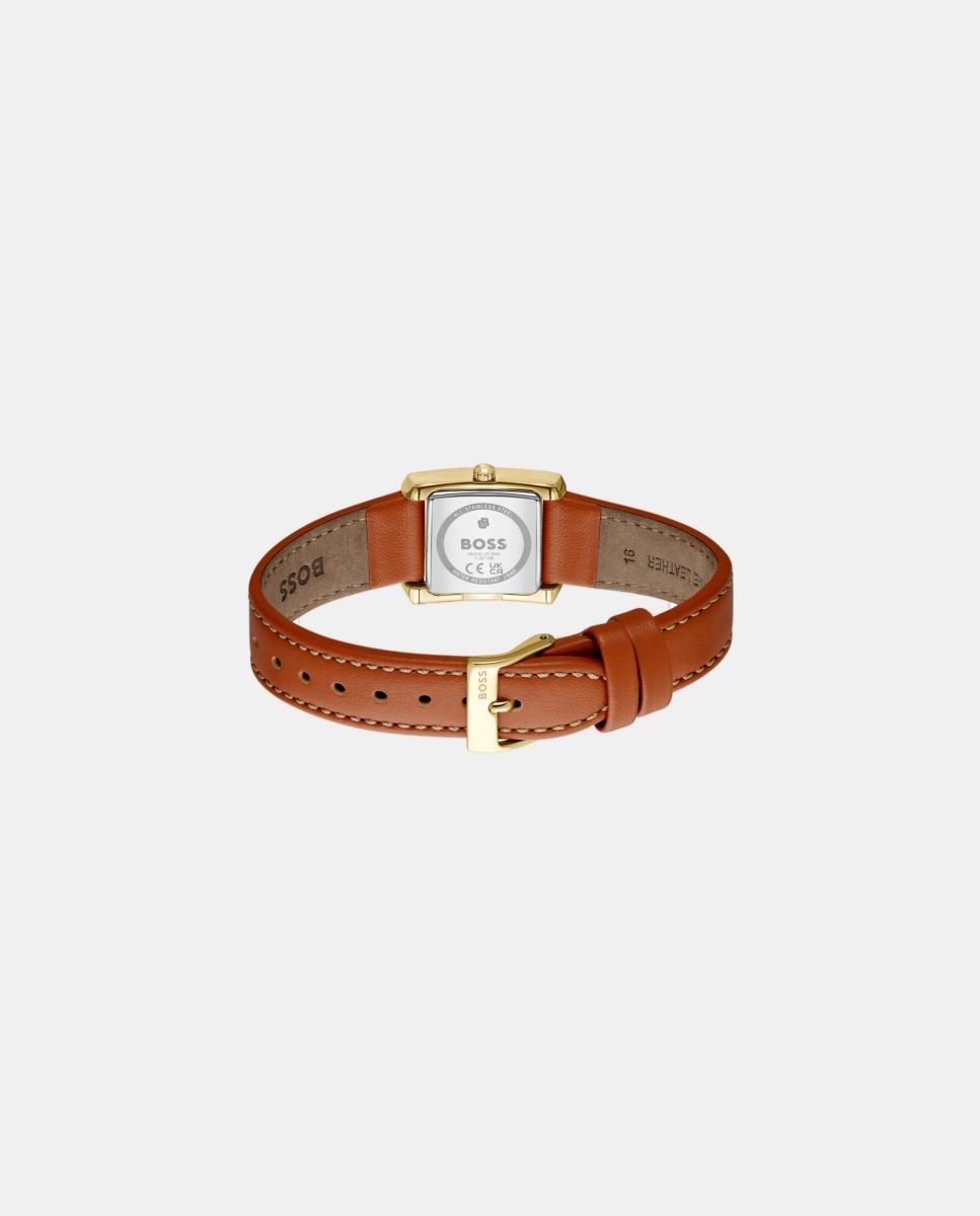Reloj de mujer Lucy Scala 1502846 de piel marrón - Boss - Blanco Blanco-3