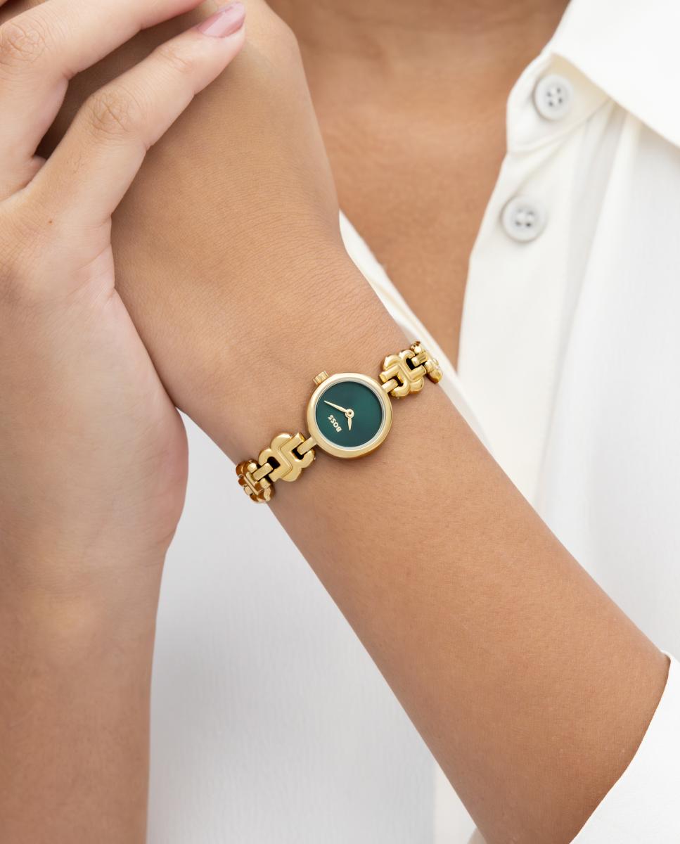 Reloj de mujer Double B Dressy Mini 1502865 de acero dorado - Boss - Verde Verde-5