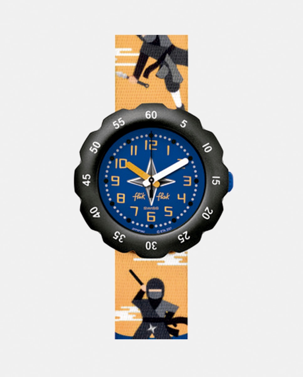 Relógio Ninjamazing FPSP062 com Estampados e em PET Reciclado - Azul/Amarelo Azul-1