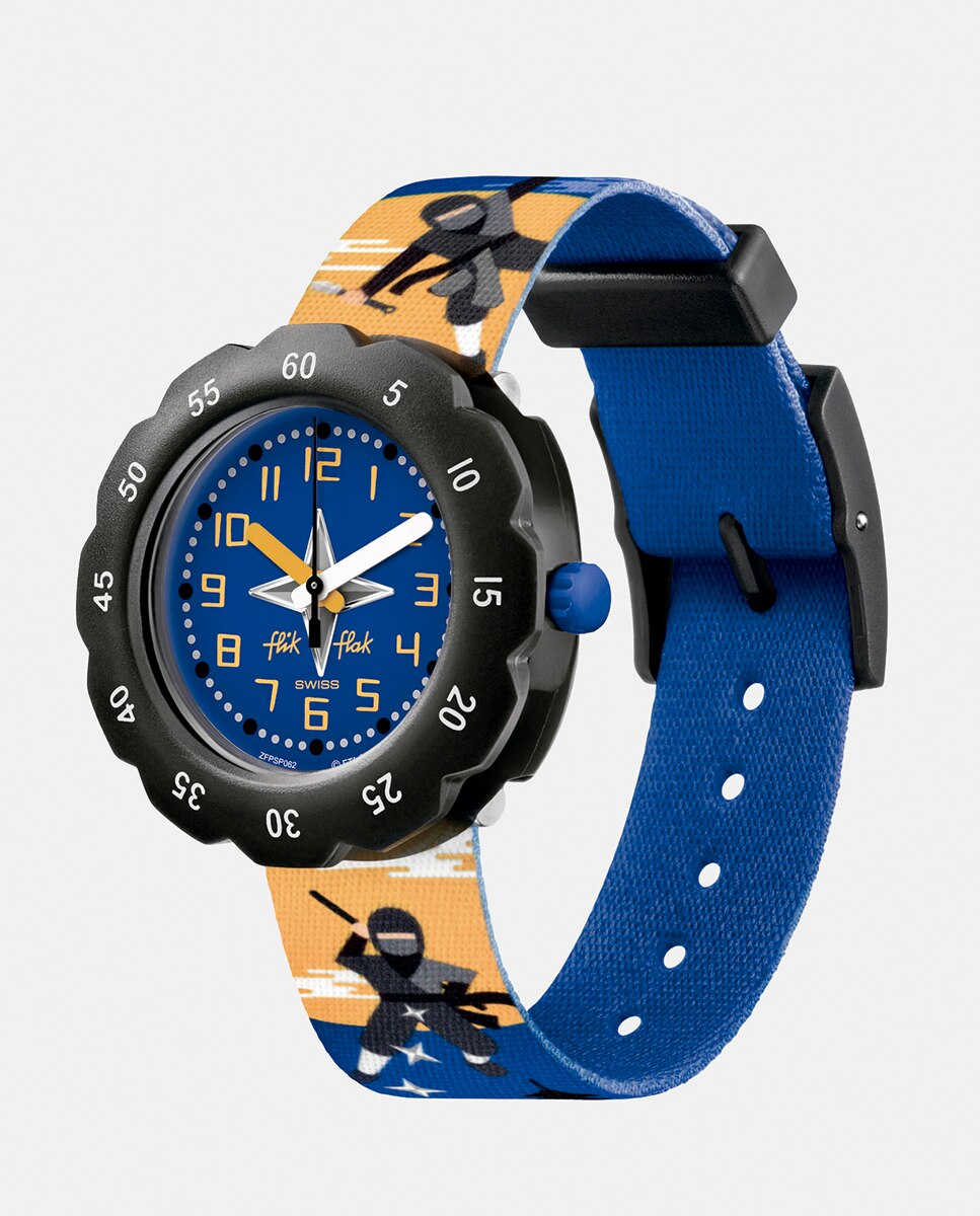 Relógio Ninjamazing FPSP062 com Estampados e em PET Reciclado - Azul/Amarelo Azul-2