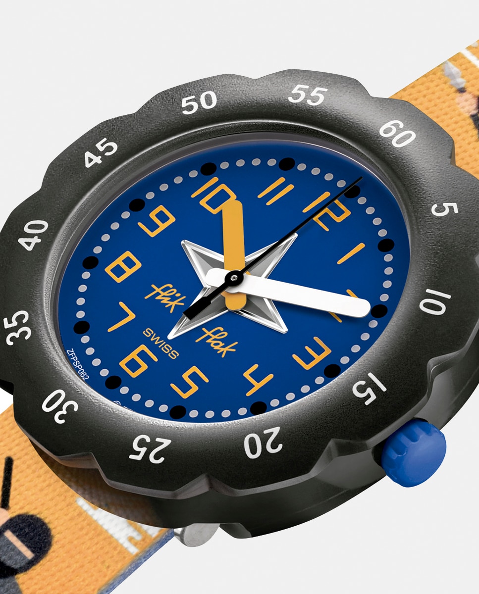 Relógio Ninjamazing FPSP062 com Estampados e em PET Reciclado - Azul/Amarelo Azul-3