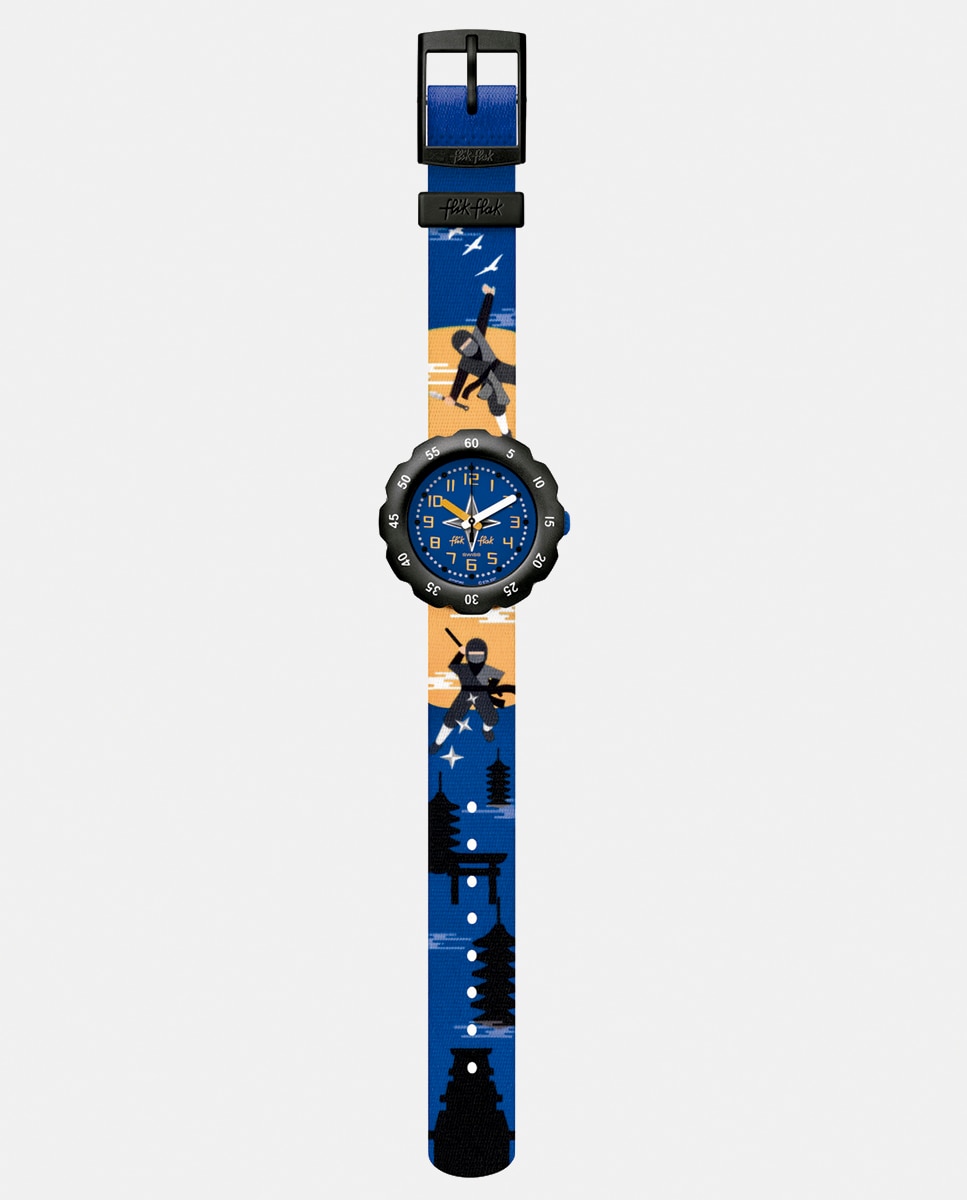 Relógio Ninjamazing FPSP062 com Estampados e em PET Reciclado - Azul/Amarelo Azul-4