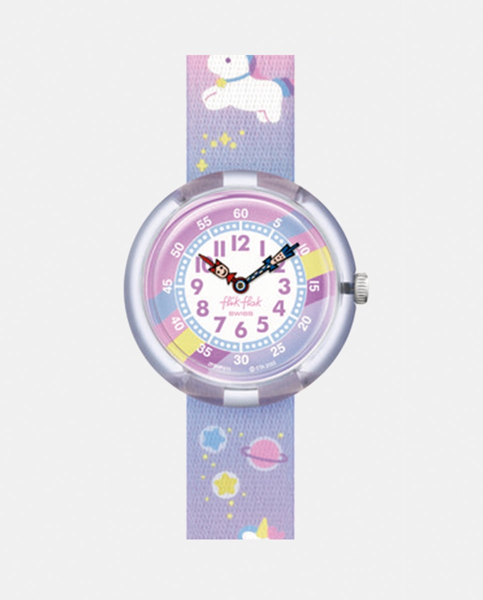 Imagem 0 de Relógio Cuddly Unicorn FBNP213 com Estampados e em PET - Lilás
