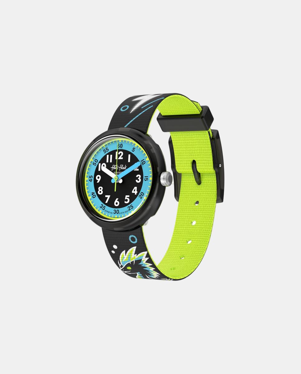 Reloj unisex Mystic Land FPNP159 Bio de PET - Flik Flak - Negro Negro-1