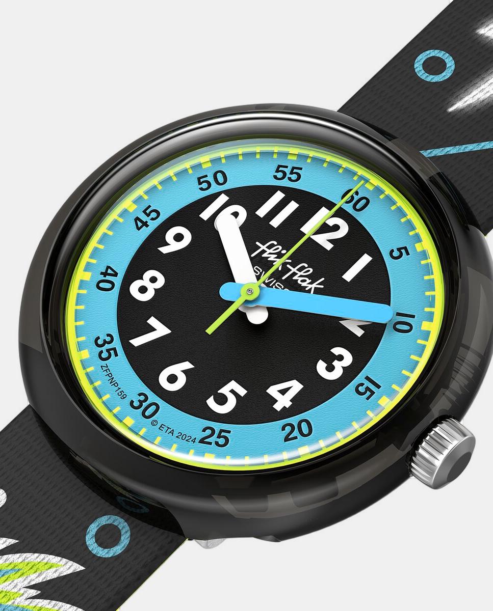 Reloj unisex Mystic Land FPNP159 Bio de PET - Flik Flak - Negro Negro-2