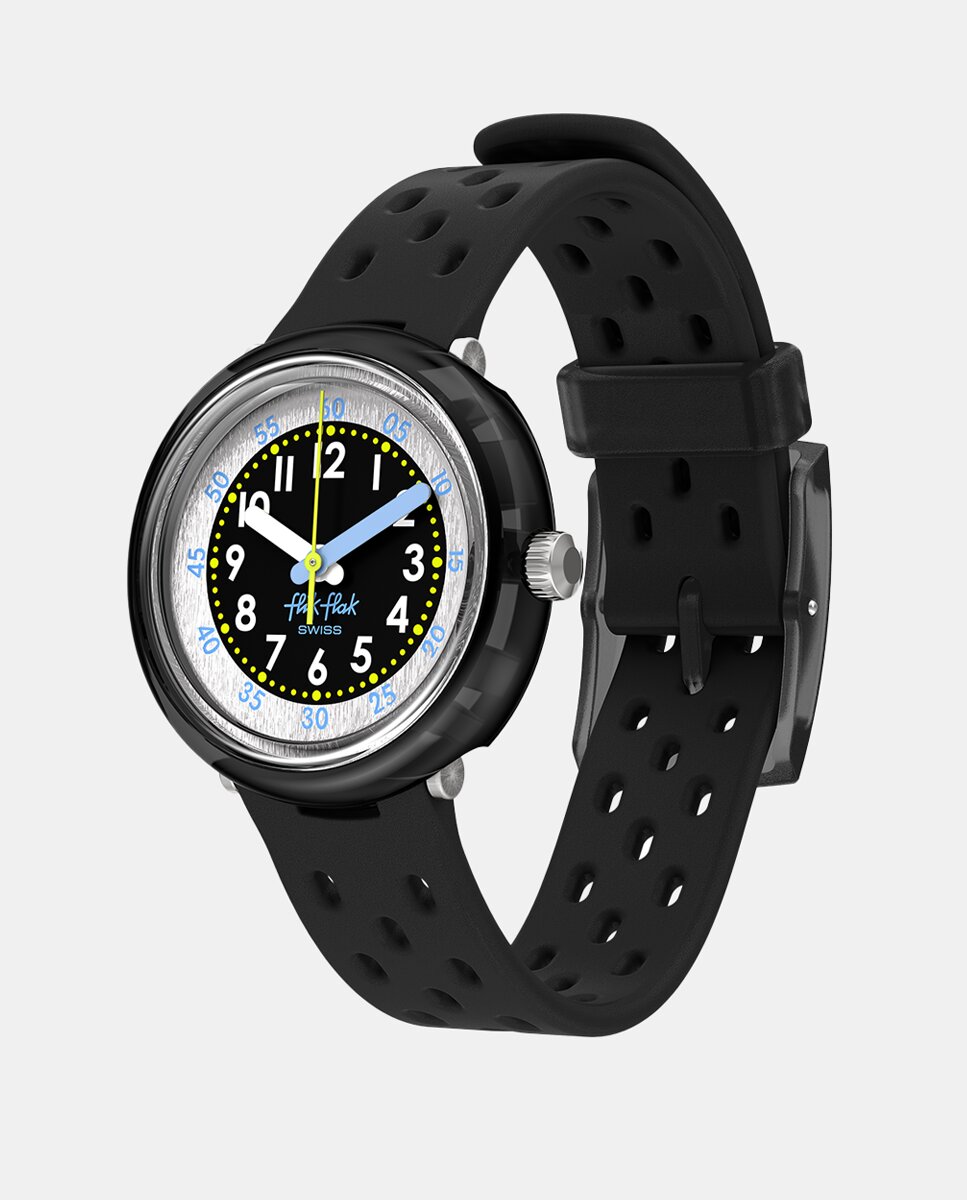 Reloj unisex Flik Flak Bubbly Hours FCNP001 Bio de PET negro 1