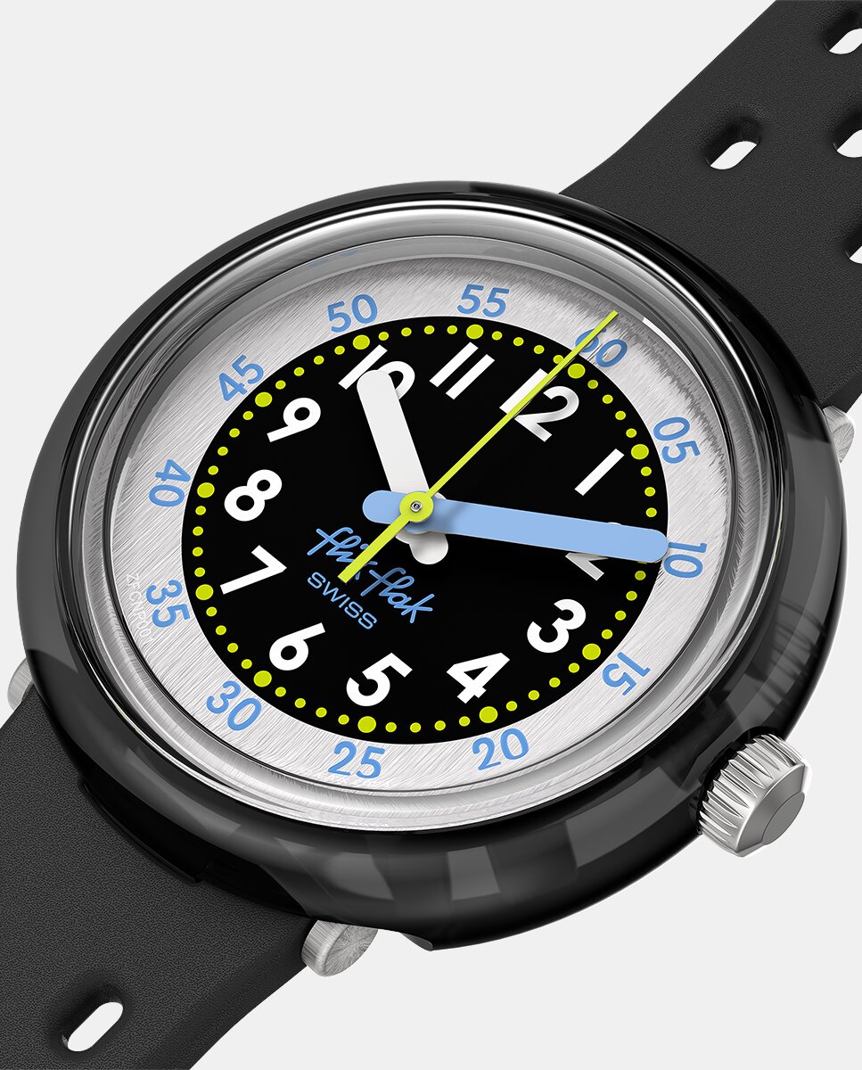 Reloj unisex Flik Flak Bubbly Hours FCNP001 Bio de PET negro 2