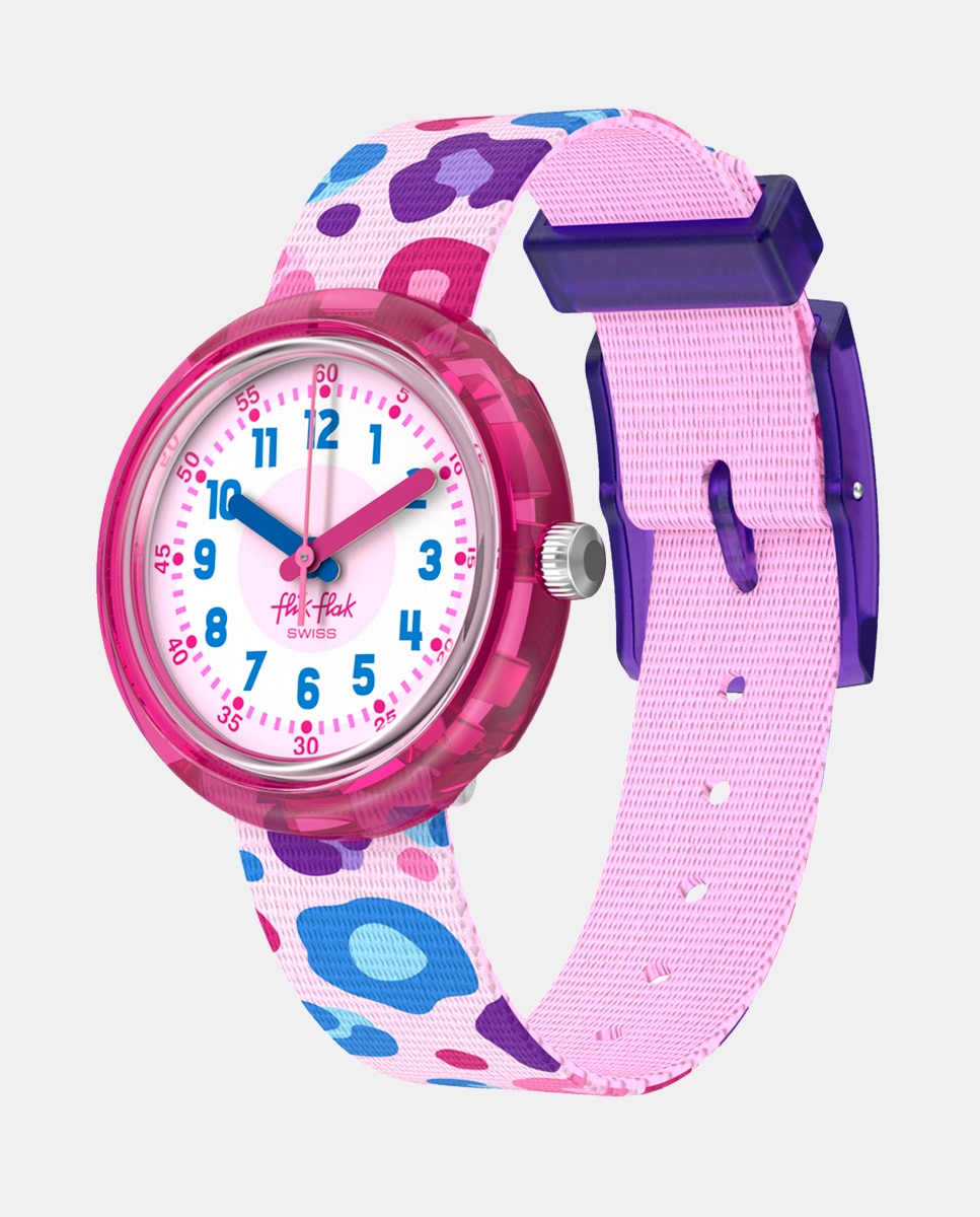 Reloj unisex Time to Roar FPNP166 Bio PET - Flik Flak - Rosa Rosa-1