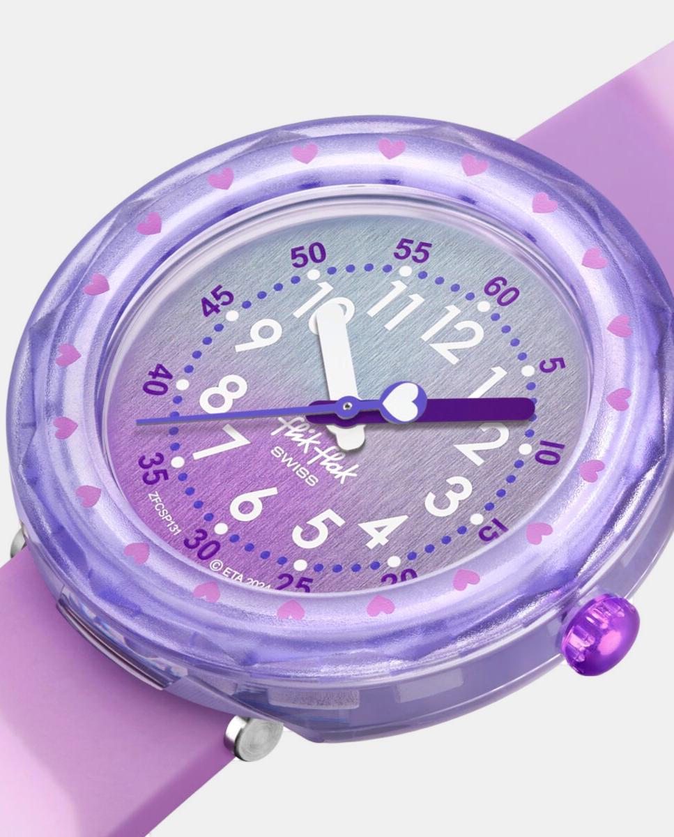 Relógio Infantil Classroom Creations 2 FCSP131 de Silicone - Roxo Roxo-2