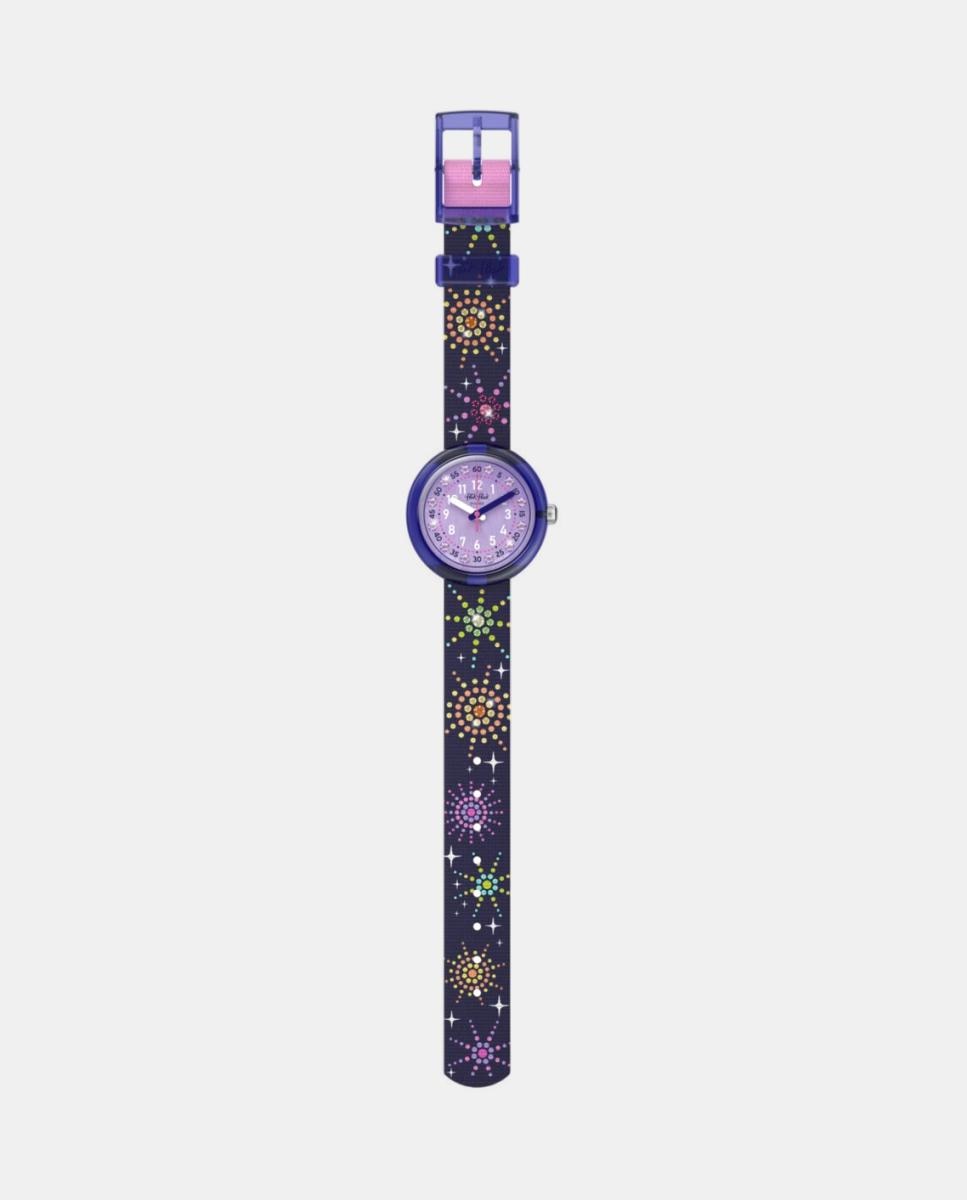 Imagen 1 de Reloj infantil FPNP178 Party Finale textil negro - Flik Flak - Morado Morado