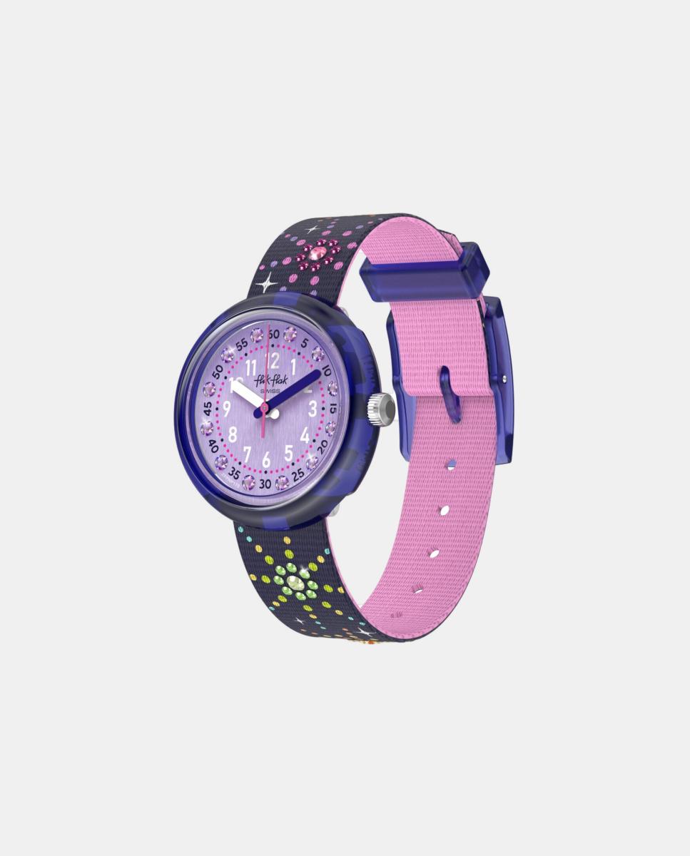 Imagen 2 de Reloj infantil FPNP178 Party Finale textil negro - Flik Flak - Morado Morado