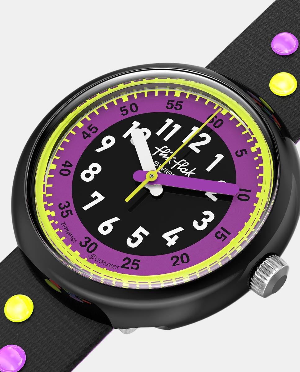 Imagen 3 de Reloj de niño FPNP191 Cosmic Fun Bio azul - Flik Flak - Negro Negro