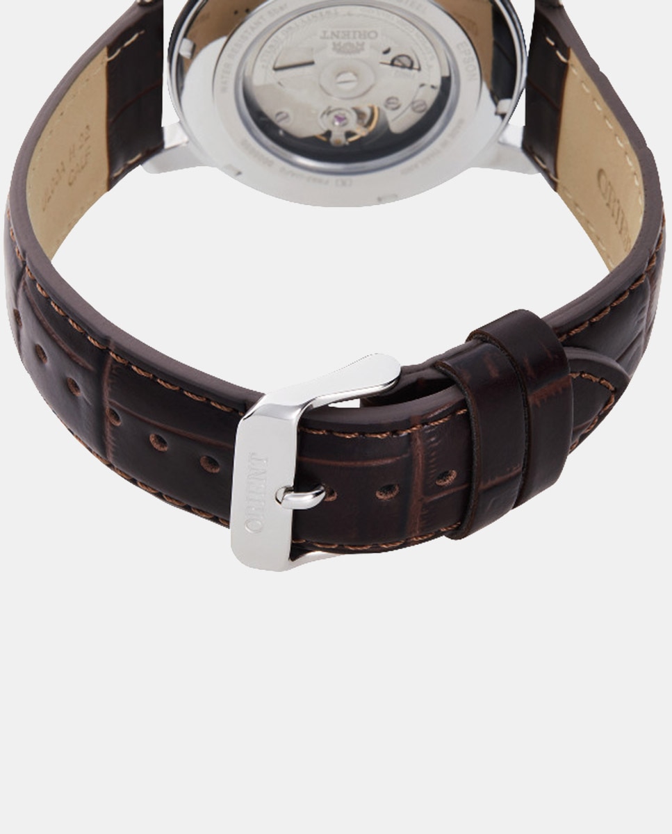 Imagen 4 de Reloj de hombre Orient Contemporary RA-AA0C06E39B Automático de piel - Marrón Marrón