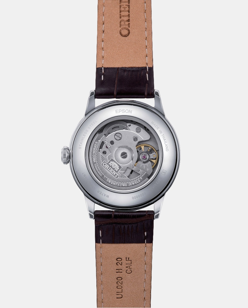 Imagen 2 de Reloj de hombre Orient Classic RA-AC0M04Y30B automático de piel - Marrón Marrón