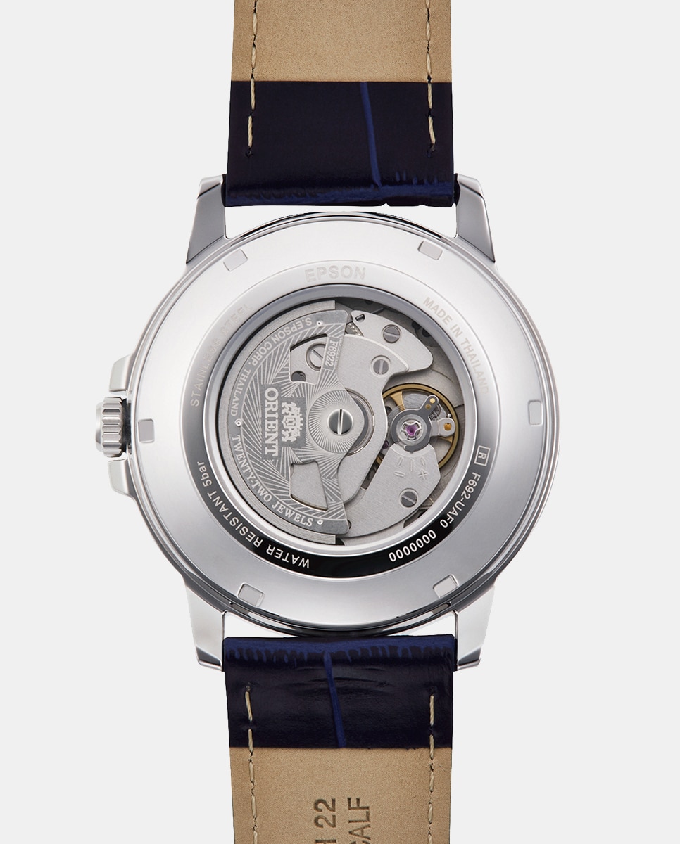 Reloj de hombre ORIENT Contemporary RA-AA0C05L19B automático de piel - Azul Azul-7