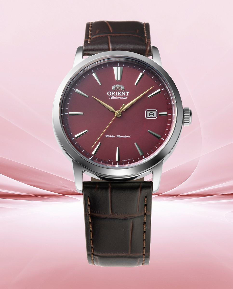 Reloj de hombre Contemporary RA-AC0F15R30B automático de piel - Orient - Granate Granate-4
