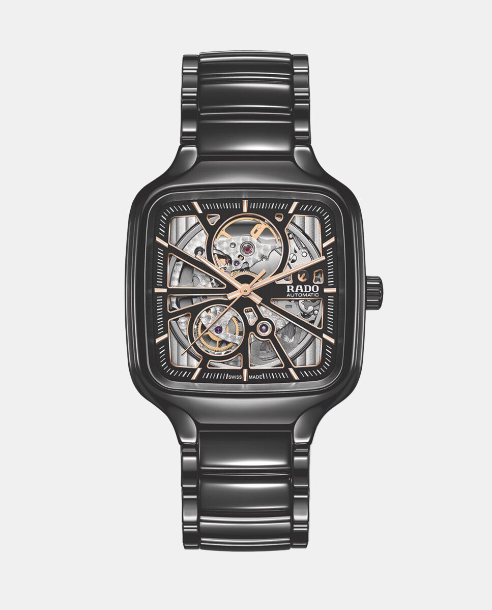 Imagen 0 de Reloj de hombre True Square Automatic Open Heart R27086162 de cerámica Plata / Oro