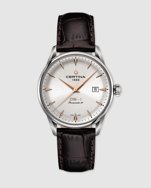 Reloj de hombre Certina DS-1 de piel marrón