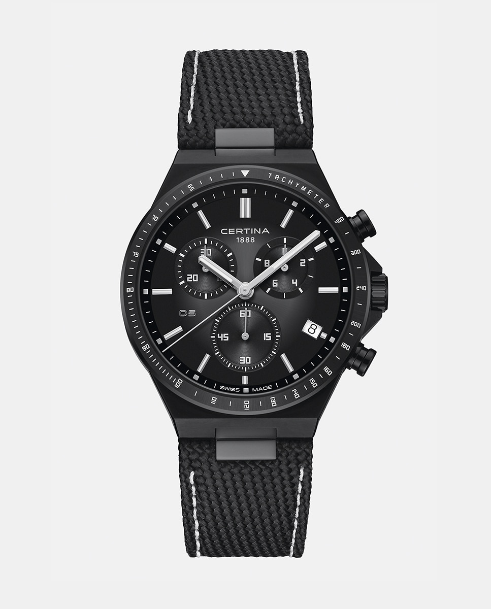 Imagen 1 de Reloj hombre DS7 Chrono C0434173808100 zafiro piel negra - Certina - Negro Negro