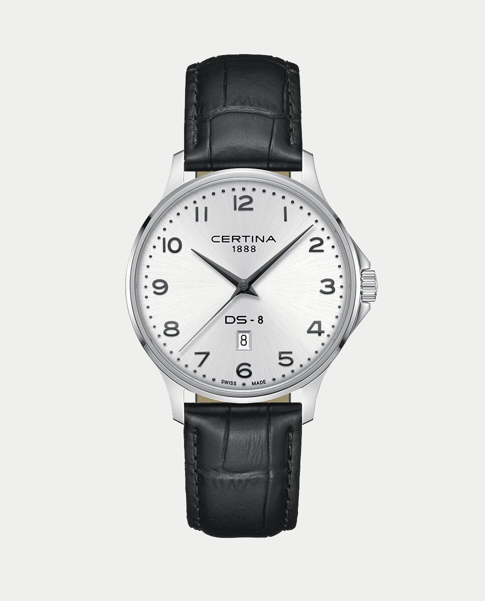 Reloj de hombre DS-8 C0454101603200 de piel marrón Plateado Certina Plateado-1