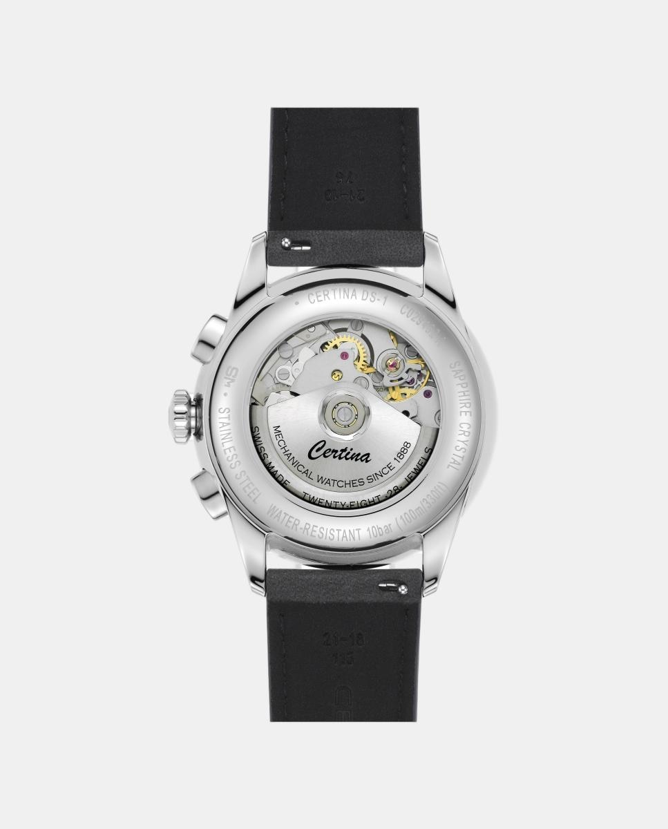 Reloj de hombre Ds-1 Chrono C0294621601100 automático de piel - Certina - Blanco Blanco-2