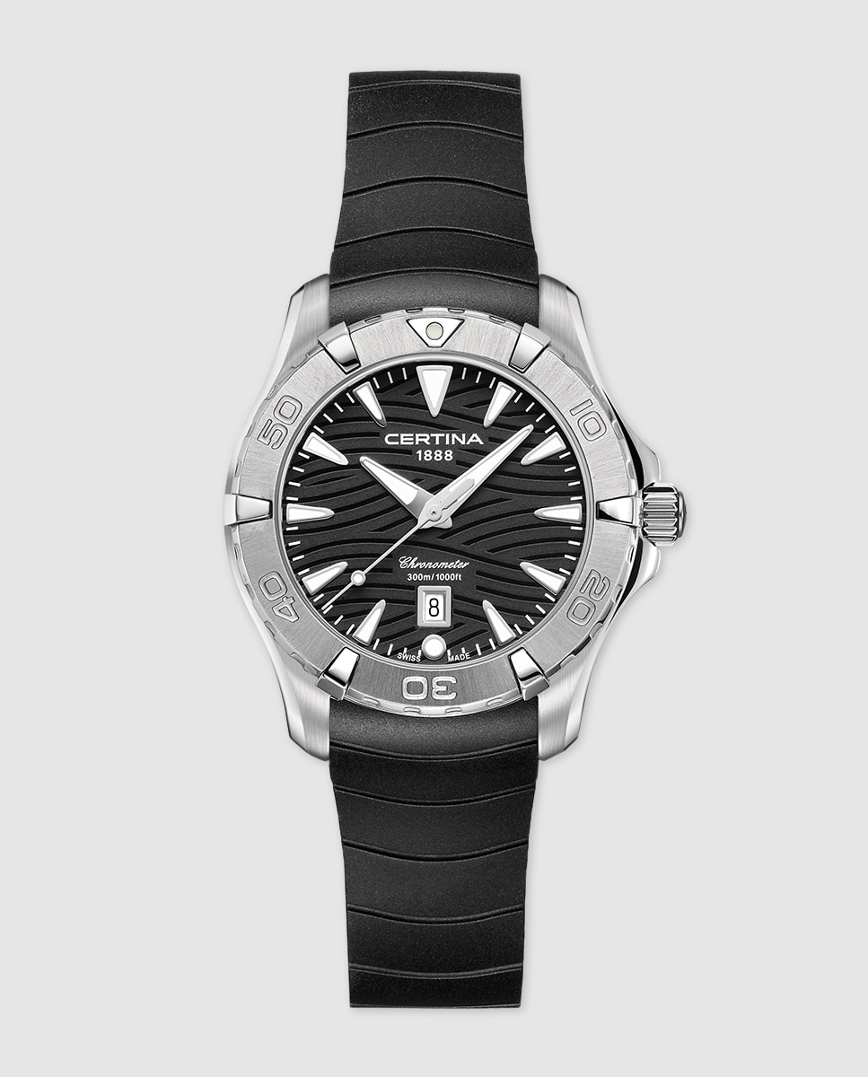 Imagen 0 de Reloj de mujer Certina Aqua C0322511705100 de caucho negro Negro