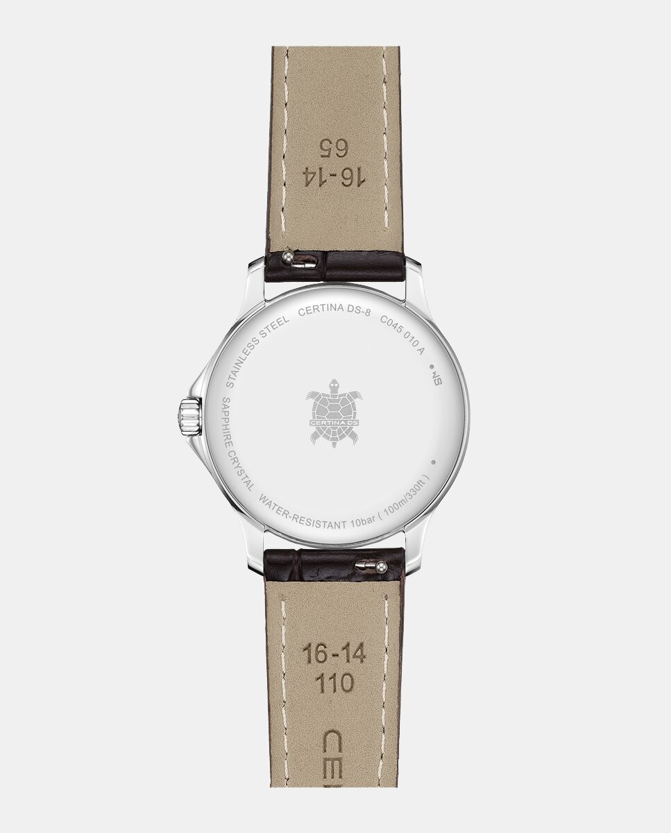 Reloj de mujer DS-8 C0450101611100 de piel marrón Plateado Certina Plateado-2