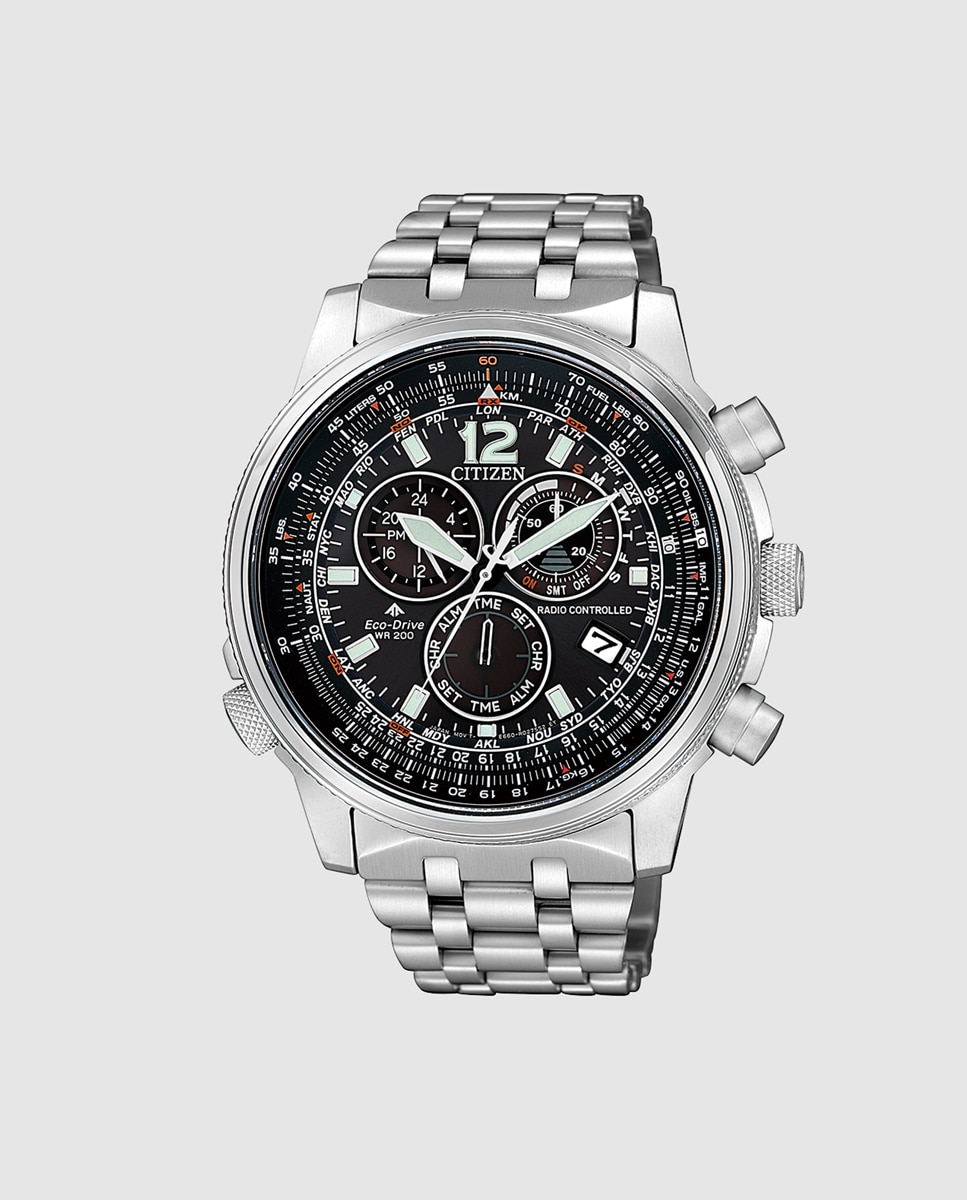 Imagen 0 de Reloj de hombre Citizen Radio Controlado CB5860-86E Eco-Drive de acero Plata
